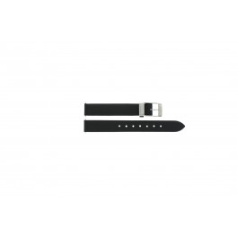 Pulseira de relógio Tissot L830N Equi-T Satin / T600013388 Couro Preto 12mm